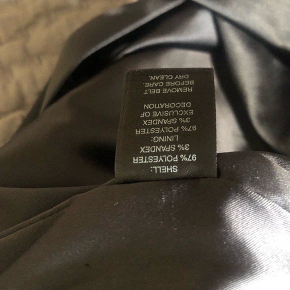 White House Black Market size 2 strapless black & silver dress - Picture 4 of 5